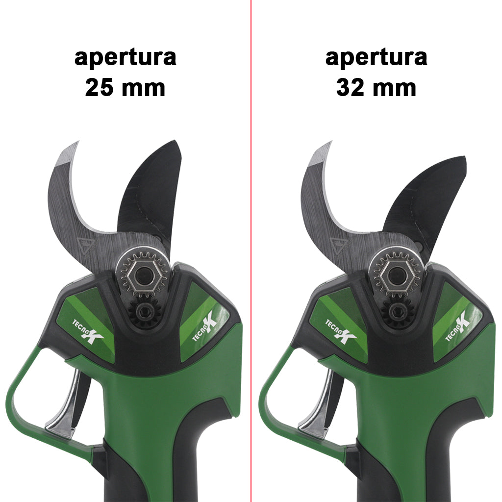 Forbice TecnoK a Batteria al Litio da 14.4 V - 1.5 Ah, Diametro di Taglio 25 o 32mm