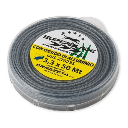 Errezeta Filo Per Decespugliatore Super Silent 3,3mm x 50mt Con Ossido di Alluminio