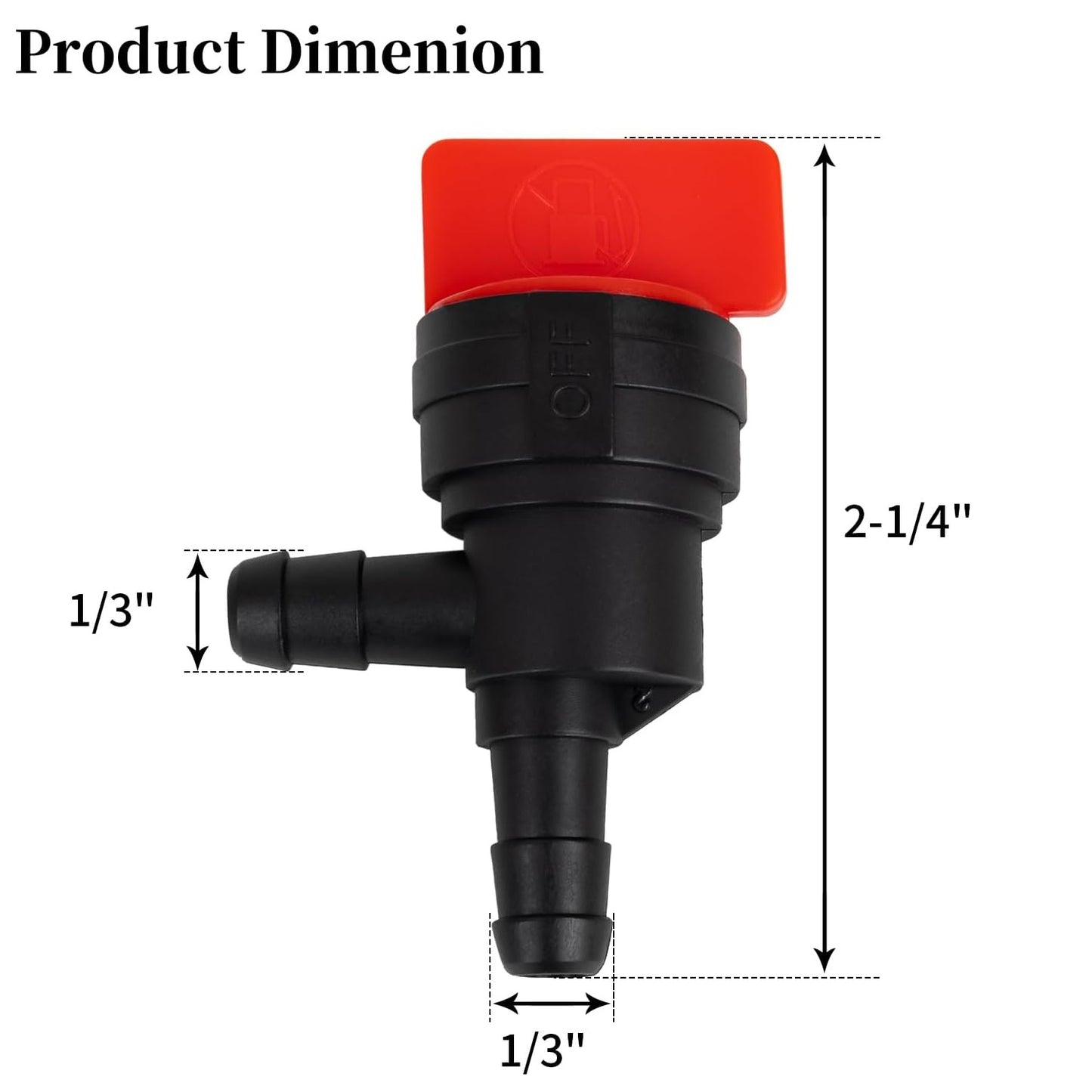 Rotary Rubinetto Benzina 90° Tosaerba Con Motori B&S e Tecumseh