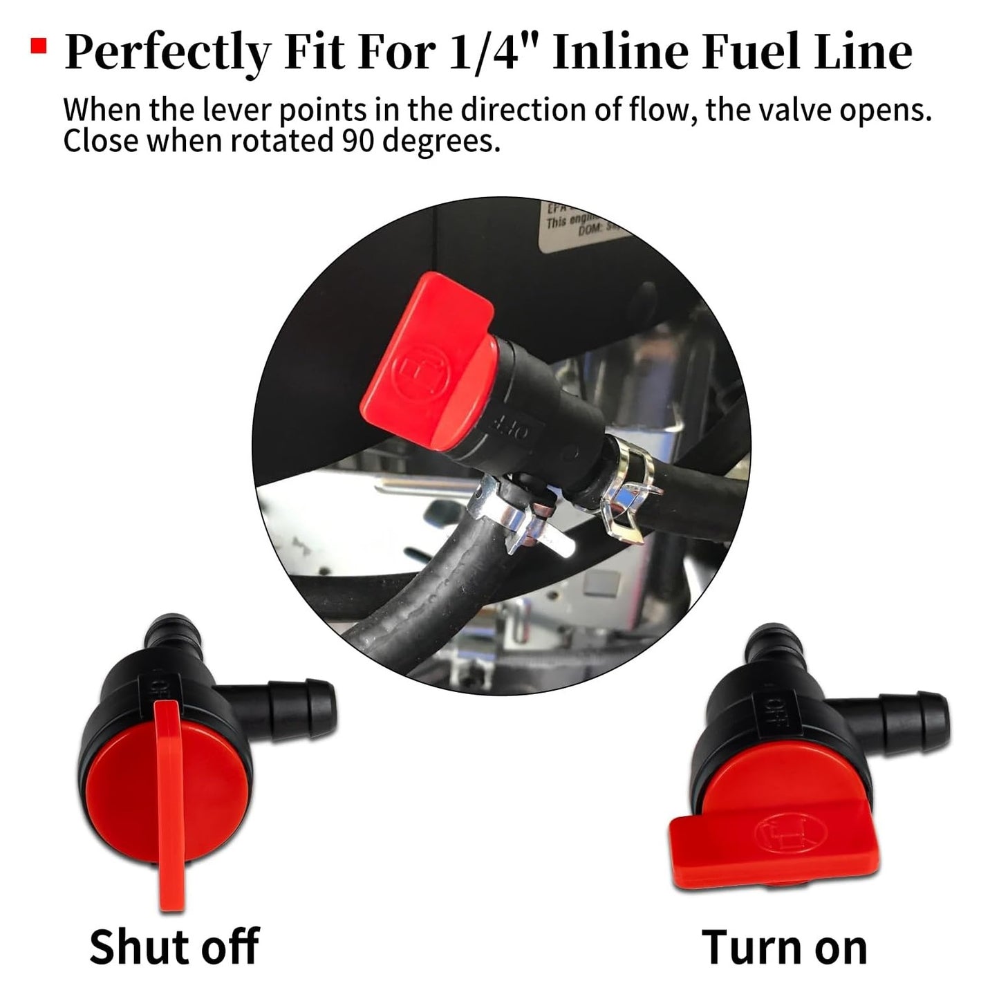 Rotary Rubinetto Benzina 90° Tosaerba Con Motori B&S e Tecumseh