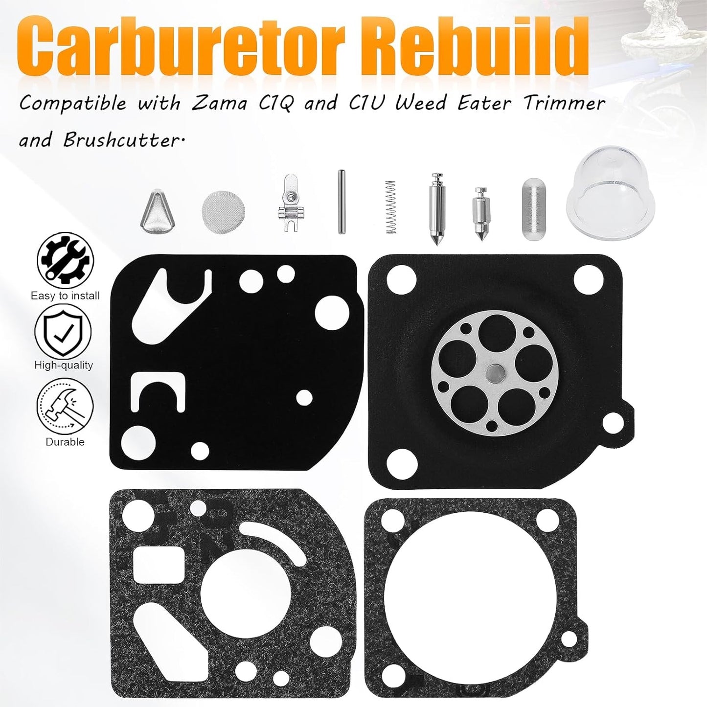 Kit de membrane de carburateur Zama RB-47 - C1Q - W11B-W11C-W11D-W11E-W11F