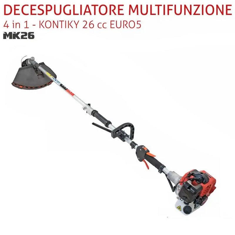 Decespugliatore Multifunzione 4in1 KONTIKY MK26 Motore 25.4cc EURO 5 Con Accessori