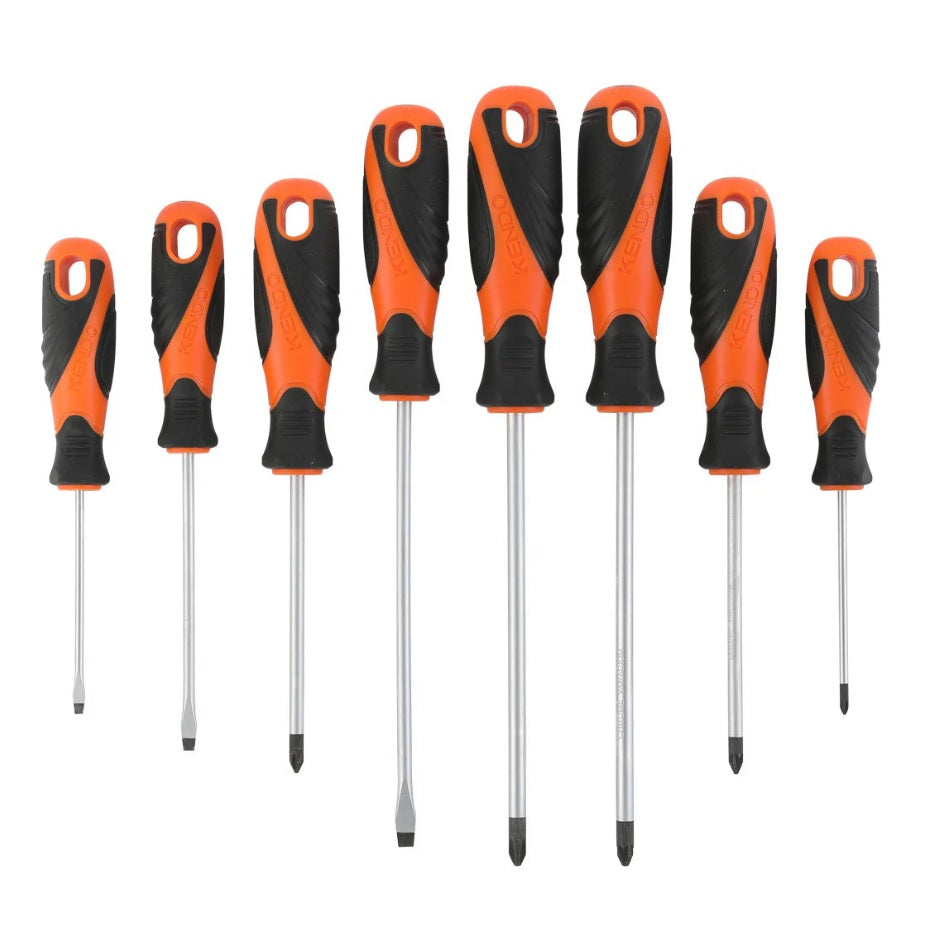 Kendo 8 Piece Chrome Vanadium Steel Screwdriver Set