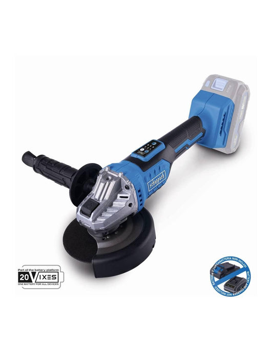 20v brushless angle grinder without battery ixes Scheppach bc-ag125-x